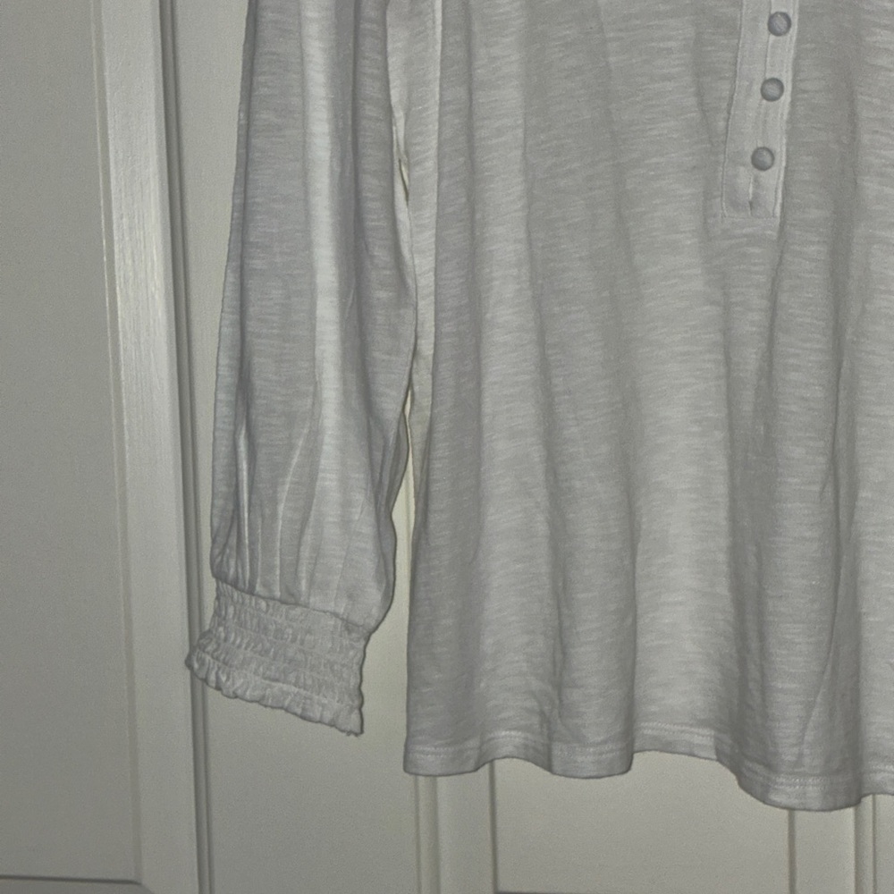 NWT J. Jill White Long Sleeve Top Sz XS - Picture 4 of 7